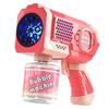 Bubble Gun Electric Automatic Soap Rocket Bubbles Machine Kids Portable Outdoor Party Toy LED Light Blower Toys Children Gifts