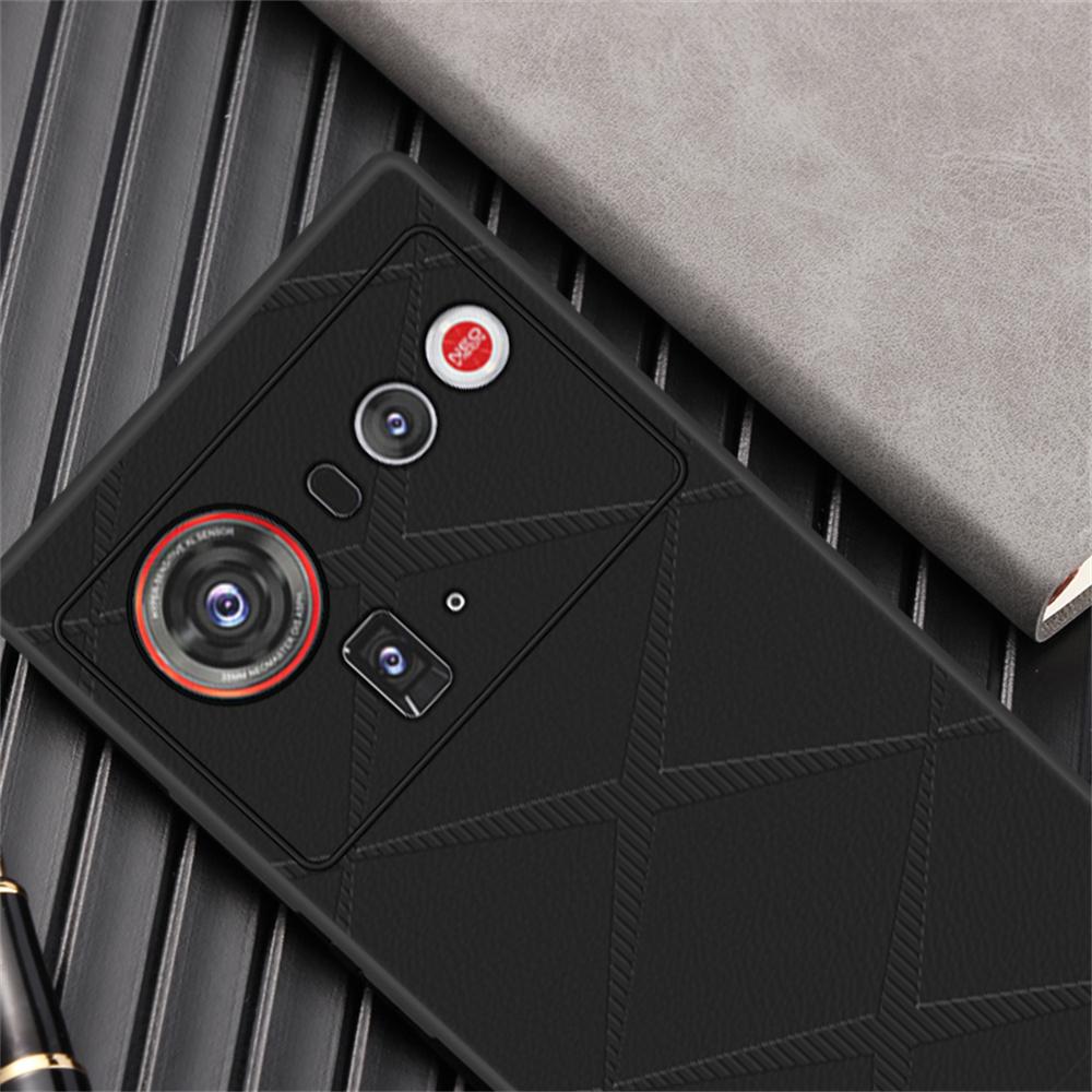 For ZTE nubia Z80 Ultra 5G Case X-Patterned TPU PU Leather PC Anti-Drop Phone Cover