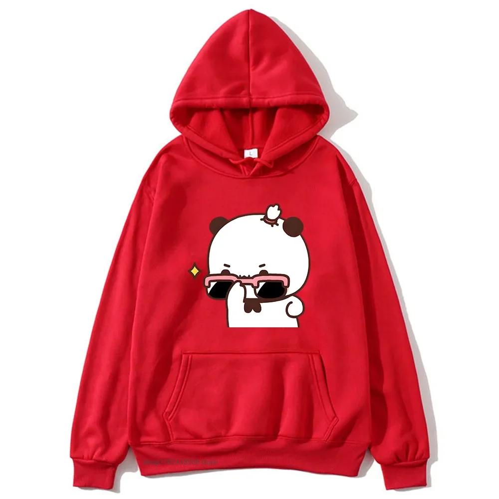 BuBu beobachtet DuDu Gewichtheben ist ein Turner Hoodie Pandabär Sweatshirt Paar Kleidung Männer Kawaii Frauen Tops