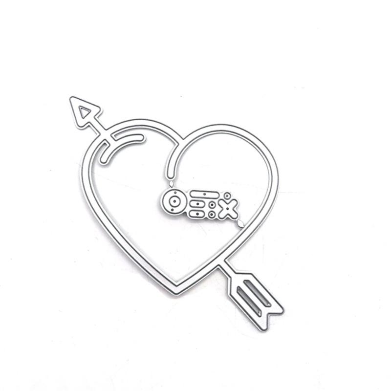 Metal Die Cuts Happy Valentine's Day Cutting Dies Cut Stencils for DIY Scrapbooking Paper Album Photo Decorations
