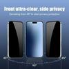5PCS Anti-Spy Privacy Tempered Glass Film For IPhone 17 16 15 14 13 12 11 XR X XS Pro Max Plus AIR