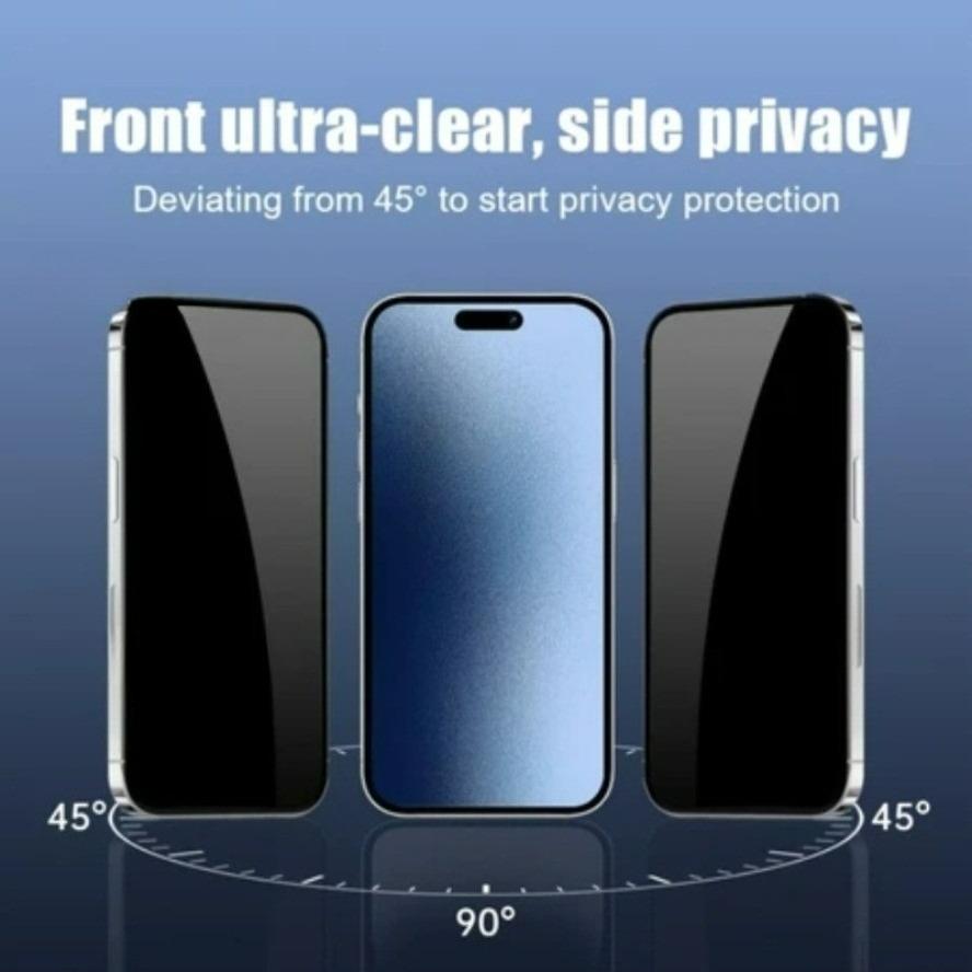 5PCS Anti-Spy Privacy Tempered Glass Film For IPhone 17 16 15 14 13 12 11 XR X XS Pro Max Plus AIR