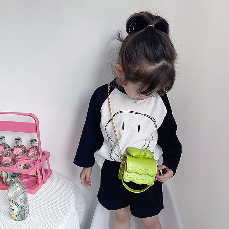Adorable Mini Pu Shoulder Bag For Kids With Bow Design Perfect For Fashionable Girls