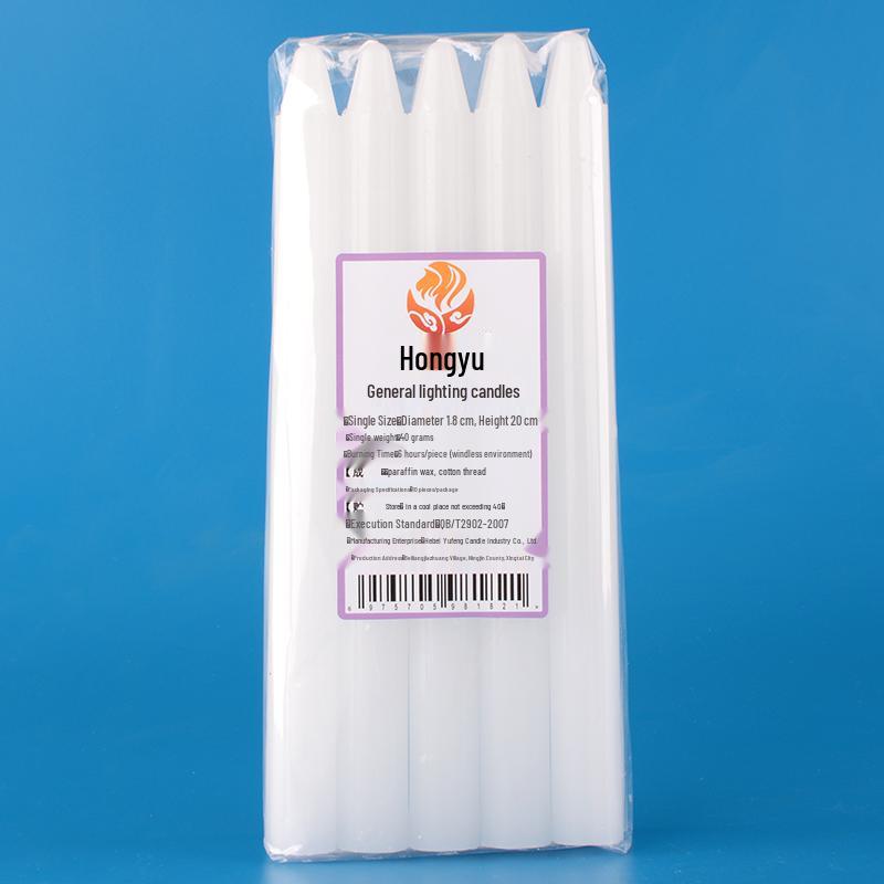 Smokeless Deodorizing White Candles for Power Outages and Buddha Offerings