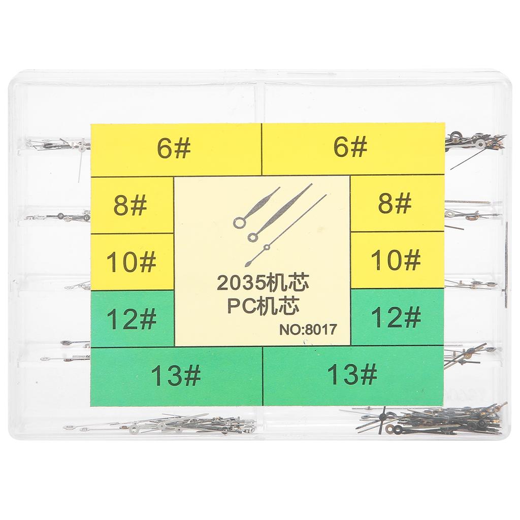 Luminous Watch Hour Minute Second Hands Replacement Watch Hands for 2035 Movement Black Silver