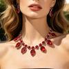 Europe And The United States Popular New Accessories, High-End Atmospheric Red Diamond Necklace Bridal Dress, Fashion Dinner Party Neck Chain Women