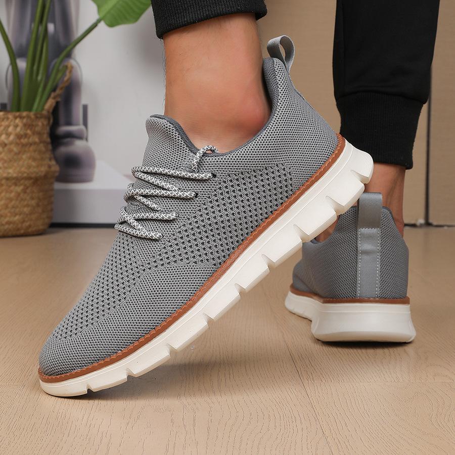 Summer Large Size 47 Lightweight Lace-up Casual Men's Shoes Breathable Fly-woven Loafers Men's Casual Shoes Men's