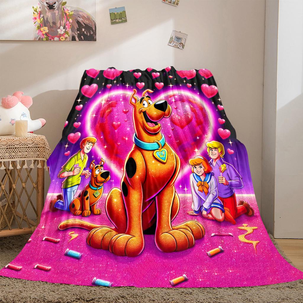 Halloween fantasy comedy adventure cartoon movie Scooby-Doo blanket soft home furnishing nap decoration four seasons warm Sherpa blanket U1