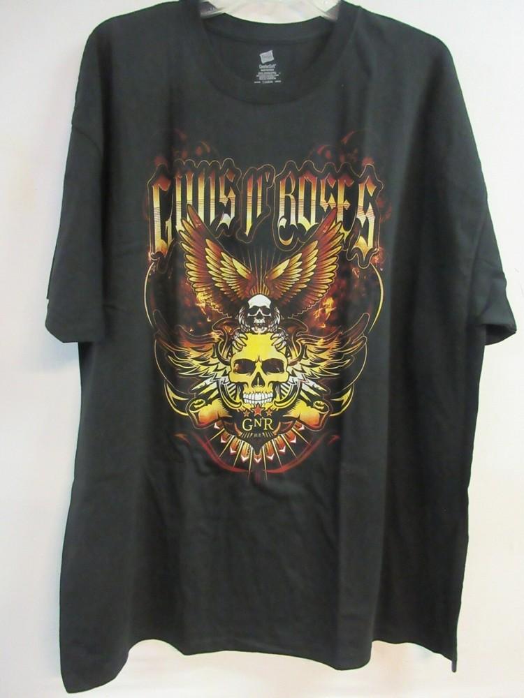 

GUNS n ROSES OFFICIAL MERCH 2012 WINGED BAND CONCERT MUSIC 2XL / XXL Unisex T-Shirt S