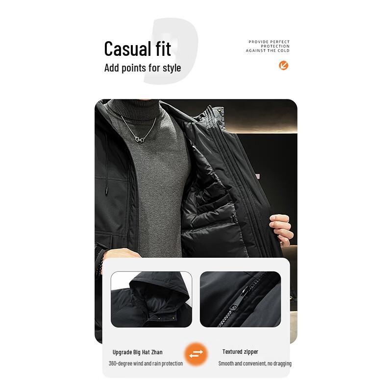 PLAYBOY Men's Hooded Padded Winter Jacket