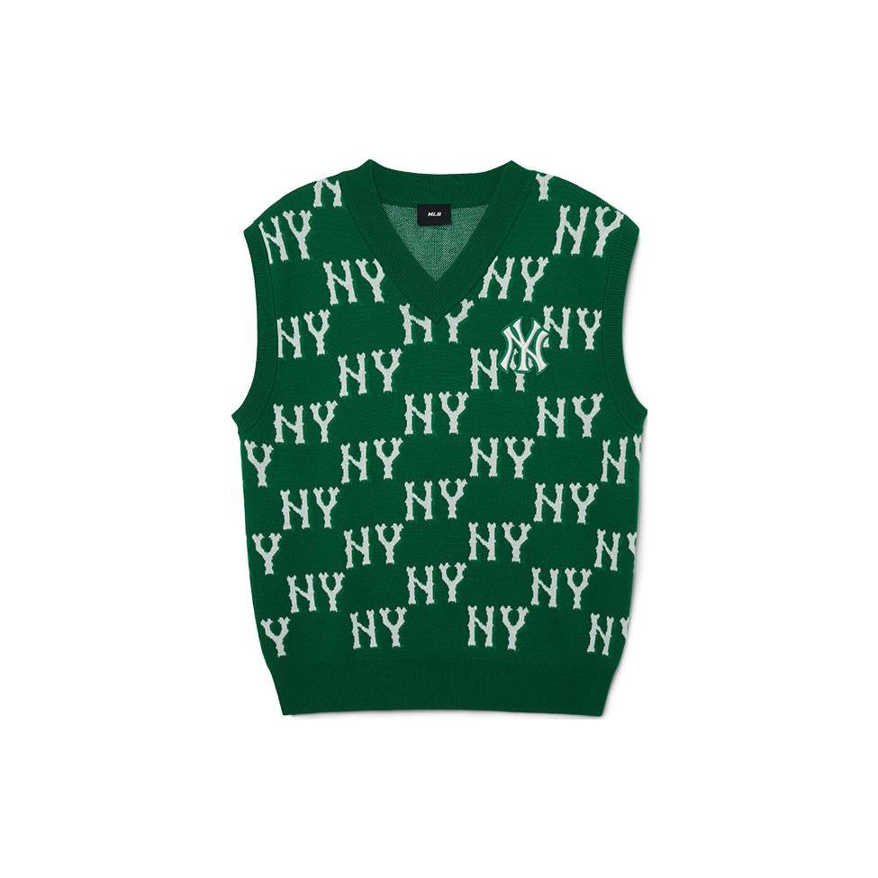 

New MLB Monogram NEW YORK YANKEES Vests Unisex Neon Green 3AKPM0331-50GNN L