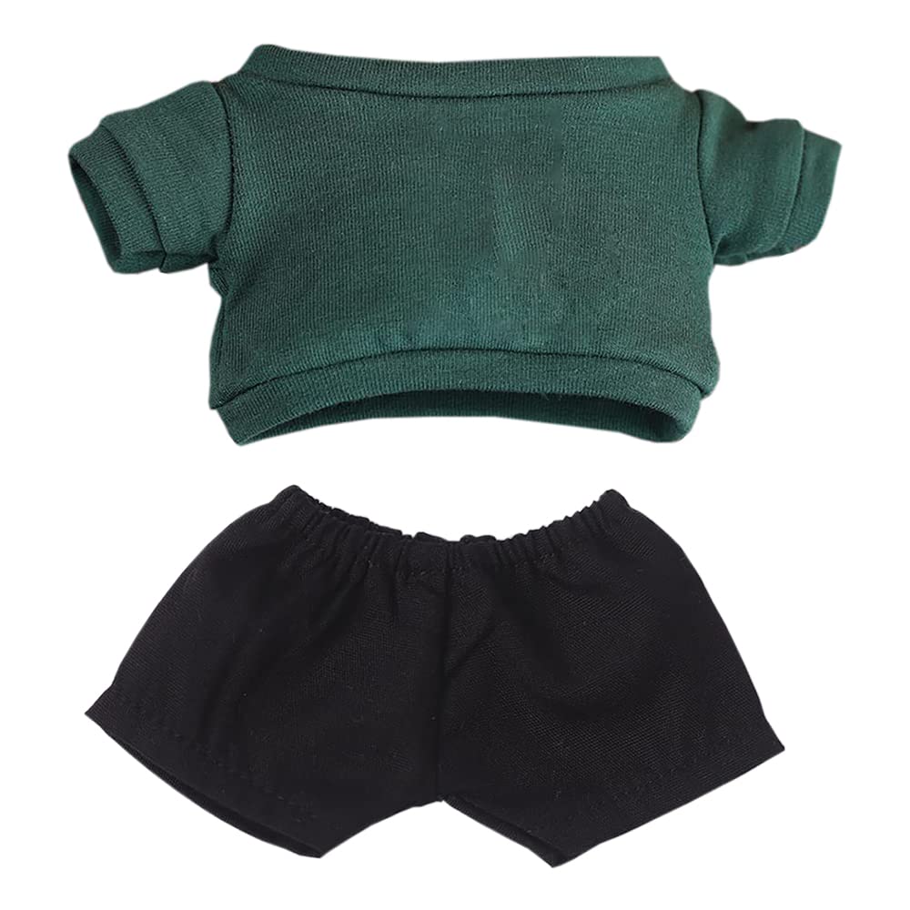 niannyyhouse 20cm Doll Clothes, Cotton Doll Clothes, Jacket and Pants, Baby Doll Clothes, Dress-Up Clothes for Plush Toys (Green)