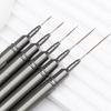 5PCS Metal Handle Nail Art Brush Set Professional Nail Liner DIY Drawing Pen Painting Flower Line Stripes UV Gel Manicure Design