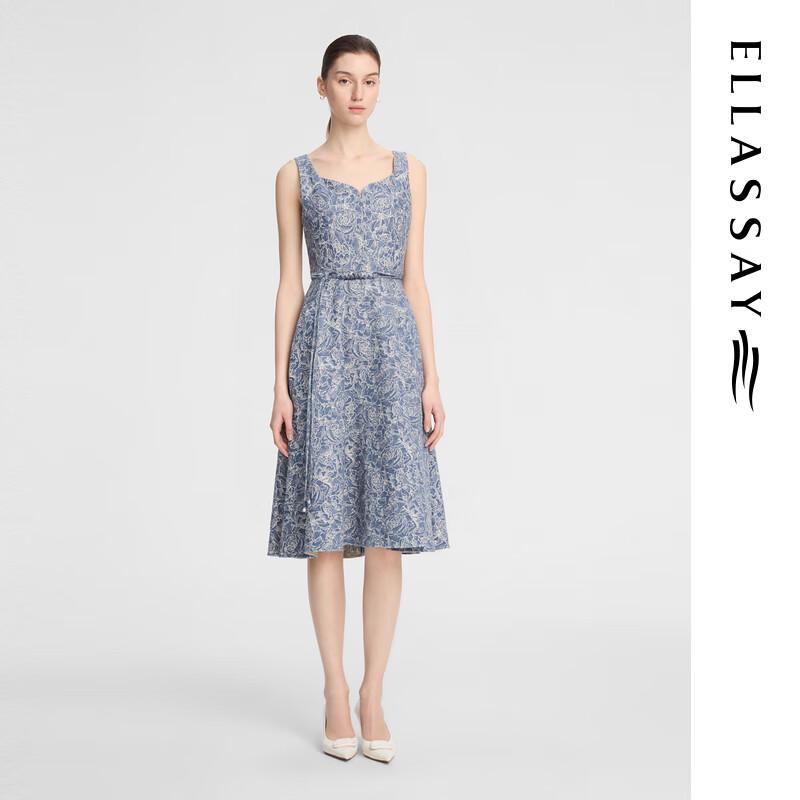 

ELLASSAY Women s Sleeveless Jacquard Midi Dress S