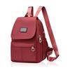 T.Y.ryanryan Women's Small, Lightweight Backpack, A4 Size, Water-Repellent, Two-Layer Nylon (Red)