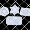 Shiny Glossy Six-pointed Star/Little Planet Keychain Silicone Epoxy Resin Mold DIY Pendant Jewelry for Halloween Gift
