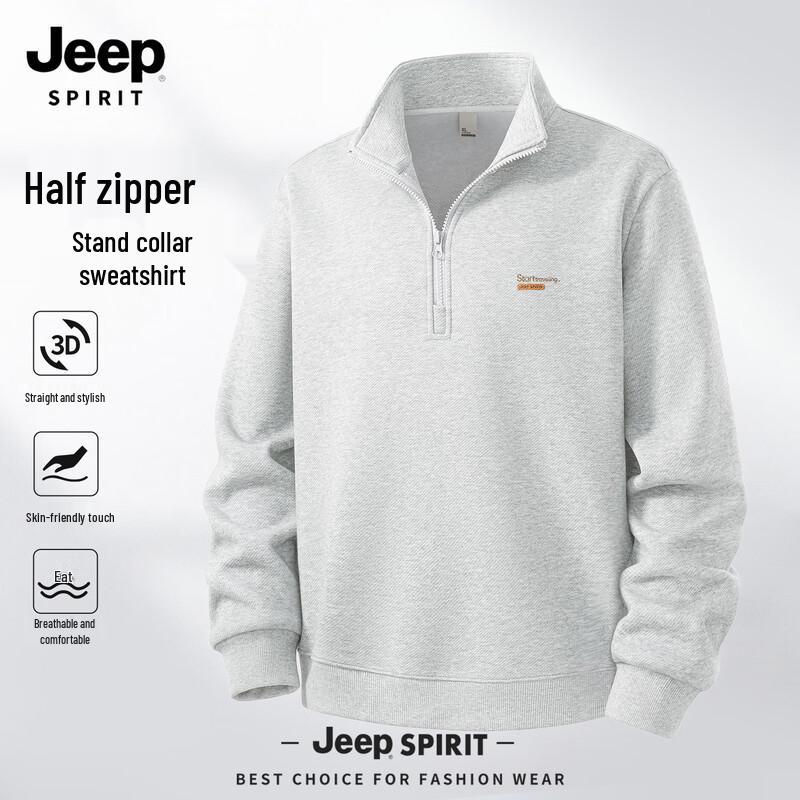 

JEEP SPIRIT Men s 2025 Fashion Casual Loose Sweatshirt 2XL