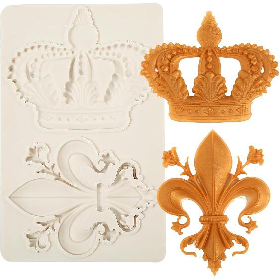 1 Pcs Baroque Cake Border Silicone Mold, Reble Cake Decoration Fondant Mold for Wedding Cupcake Toppers, Chocolate, Candy, Clay, Plaster, Resin, Home
