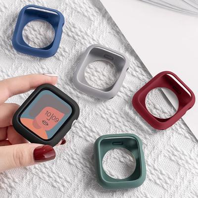 Boîtier en Silicone Couleur Bonbon pour Apple Watch 10 46mm 42mm 41mm 45mm 49mm Ultra 44mm 40mm Housse Protecteur iWatch série 9 8 7 6 Se Pare-chocs