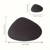 2pcs High Quality Triangular Leather Placemat and Coaster Set - Waterproof, Non Slip Easy To Clean Home and Restaurant Placemats