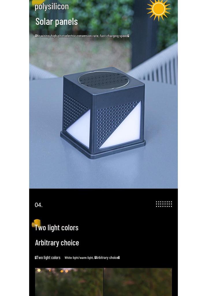 Waterproof Solar Post Cap Light for Outdoor Garden and Courtyard