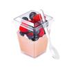 Einweg-Transparente Plastik-Dessertbecher mit Deckeln & Löffeln (150ml, 100er-Pack)