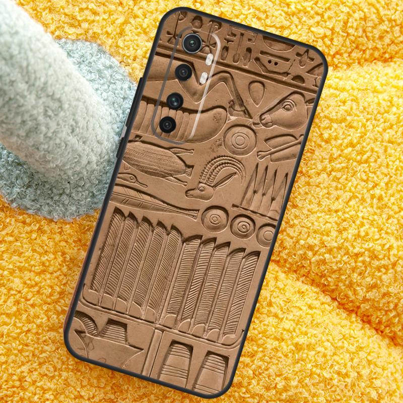 Egyptian Hieroglyphics Symbols Case For Xiaomi 13T 14T 15T 14 15 Ultra 17 Pro Max Cover For POCO F8 F7 X7 Pro F5 F6 X5 X6