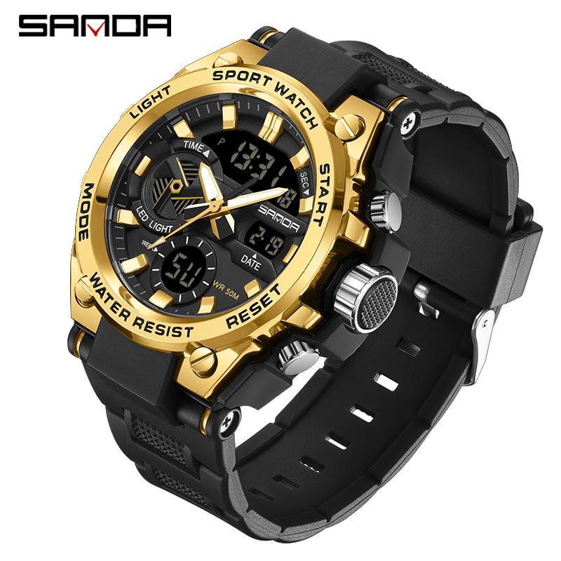 Sanda Waterproof Multifunction Student Sports Watch with Outdoor Features and Douyin Live Hot Design