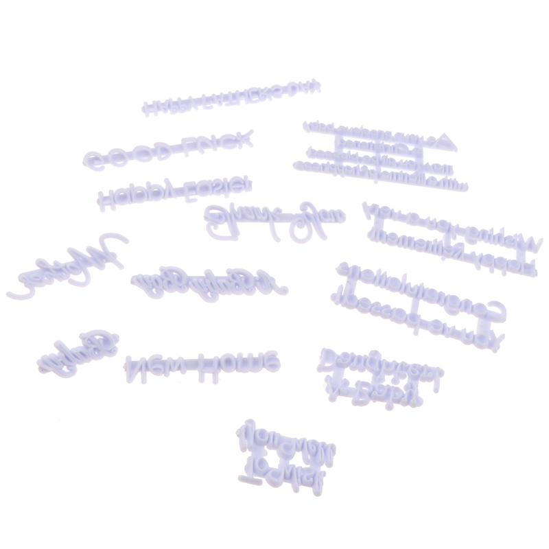 Diy Alphabet Letter Cake Mold Blessing Cookie Biscuit Stamp Embosser Cutter Fondant Cake Decoration Tool Biscuits Baking Tool