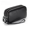 Women Long Wallet Genuine Leather 3-Layer Zipper Purse Bag Large Capacity Wristlet Clutch Wallets Phone Bag Money Purses