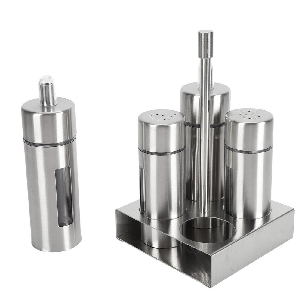 Spice Shaker 304 Stainless Steel with Viewing Window Pepper Shaker for Restaurant Home BBQ Salt 4