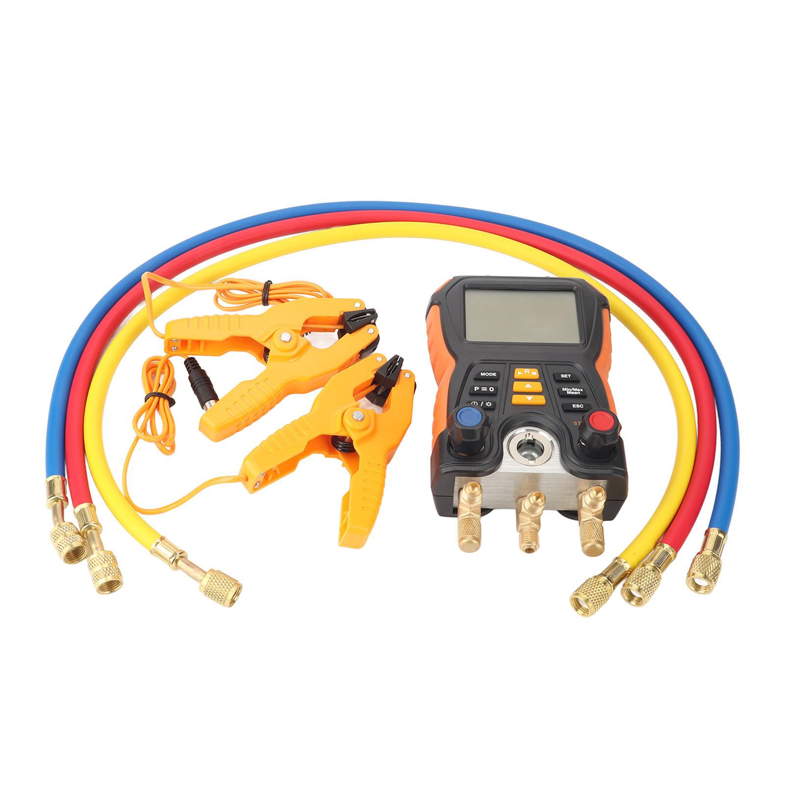 

Digital Manifold Gauge High Accuracy 2 in 1 Pressure Temperature Tester Air Conditioner HVAC Digital Manifold Meter