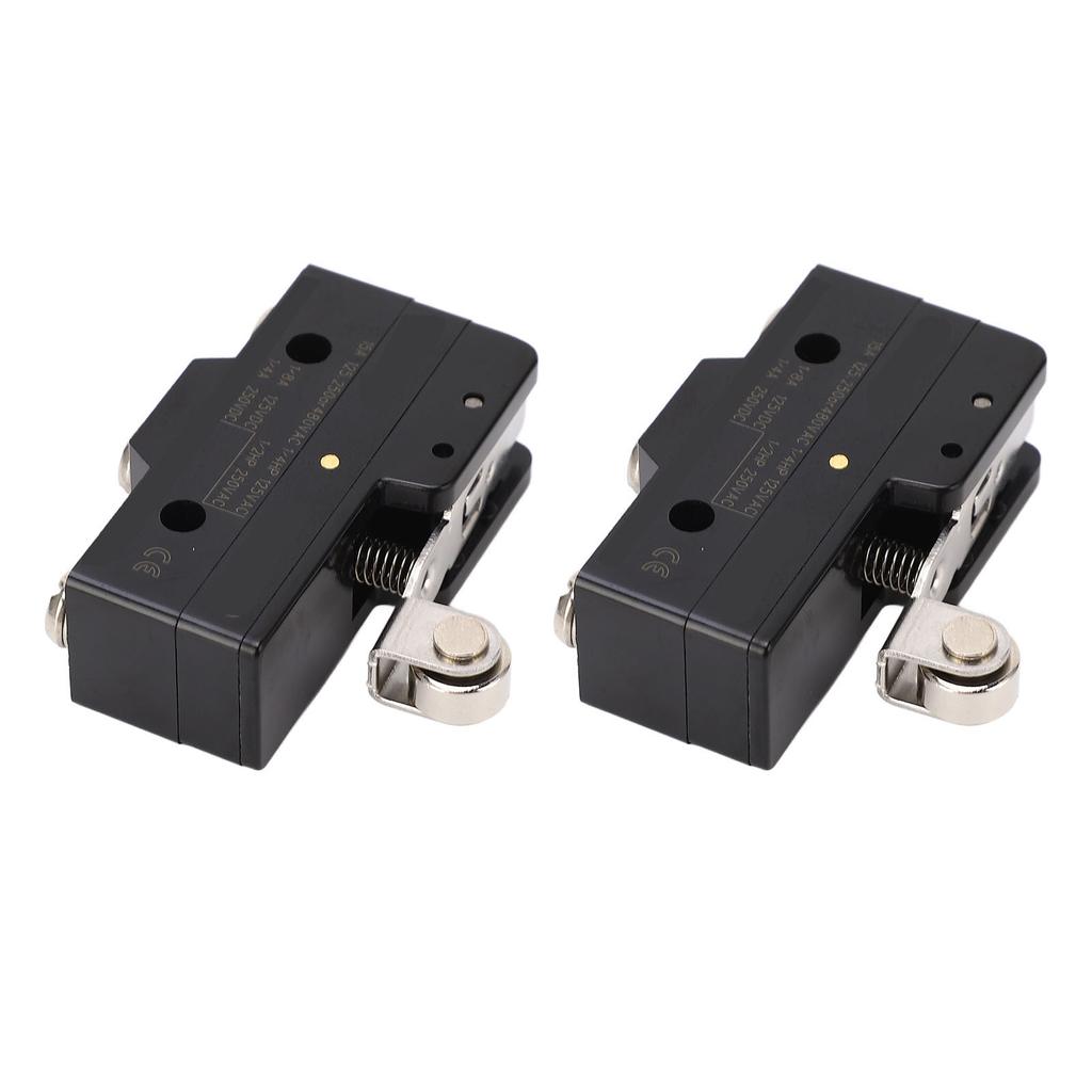 2 Pcs Micro Limit Switch 160OF 42RF 2.7PT 2.4OT 0.5MD 30.2OP 32.5FP NO NC Roller Lever Limit Switch 250VAC
