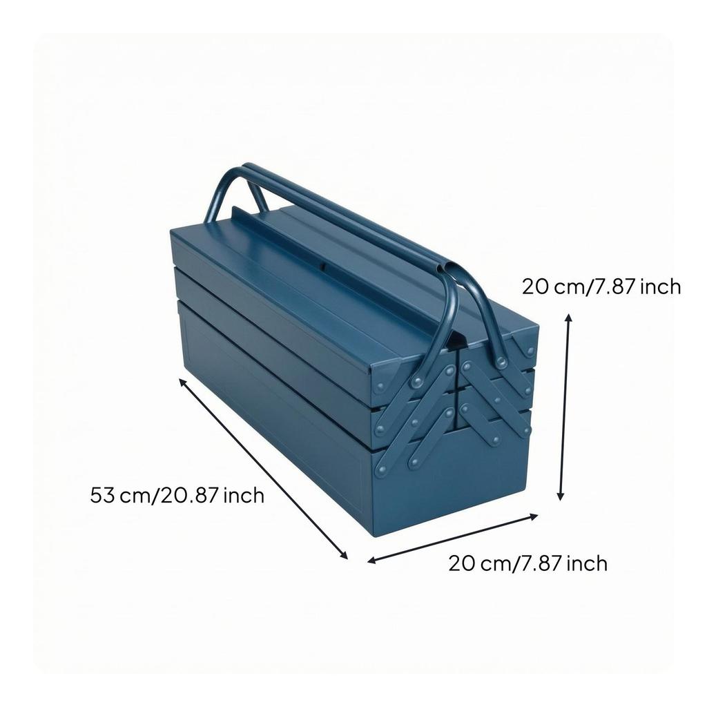 Folding Tool Box Multi-Tier Storage Organizer Sturdy for Mechanics