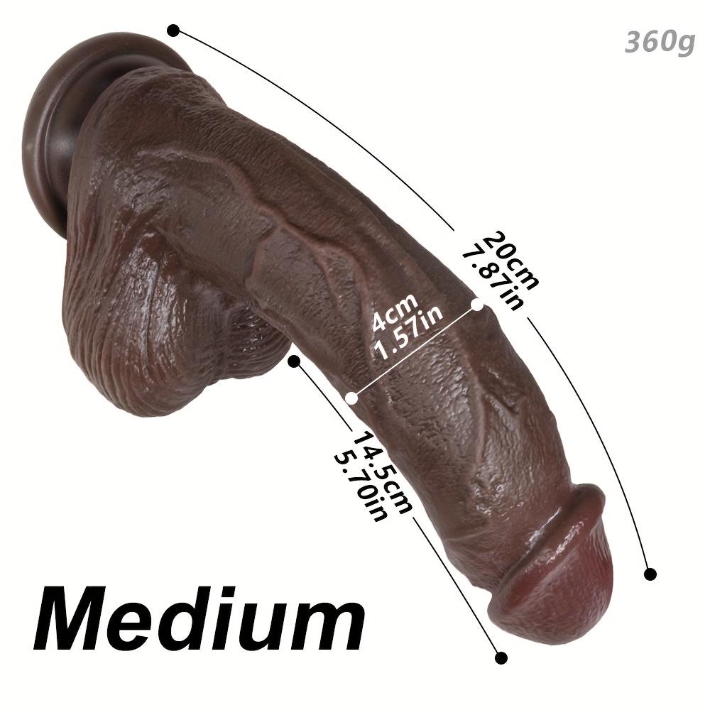 9,65" Realistisk Svart Dildo med Sugekopp, Flere Størrelser, Flytende Silikon, G-punkt- og Analsimulering for Par, Håndfri Lek