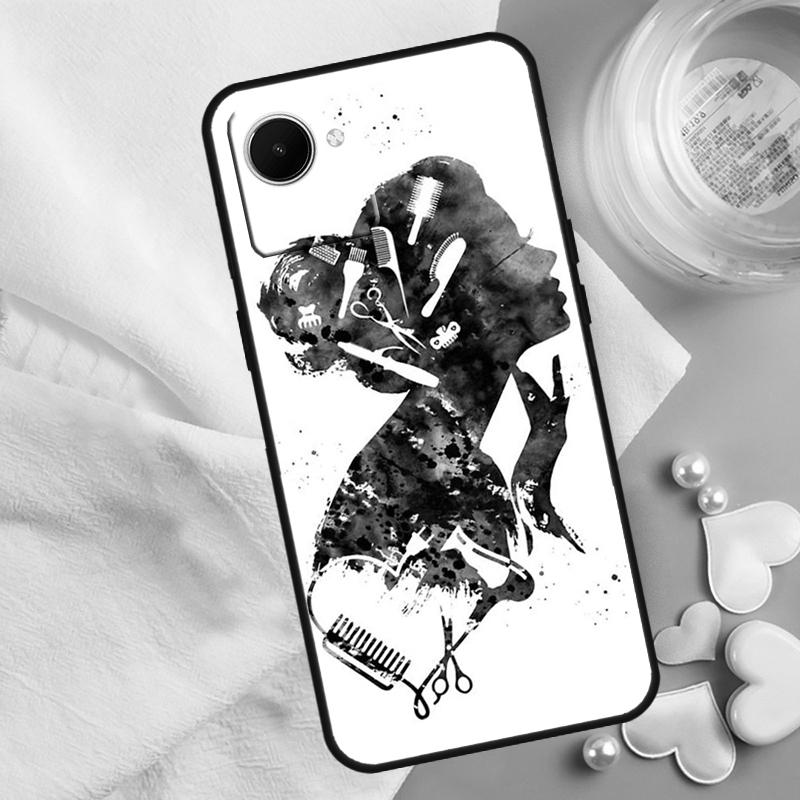 Barber Shop Hair Stylist Salon For Realme GT 6T 6 5 GT7 Pro C67 C75 C61 C55 C53 C51 C21Y C25S 10 11 12 13 14 Pro Plus Case