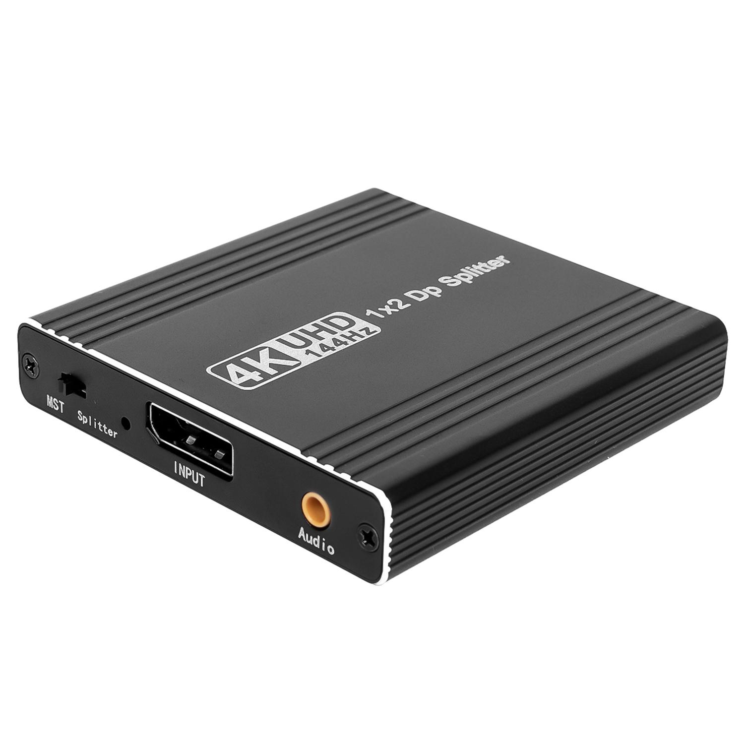 

FD DisplayPort 1.4 to Dual DisplayPort MST Hub 1X2 4K144HZ Audio Extractor Splitter Support Mirror Extend Mode B