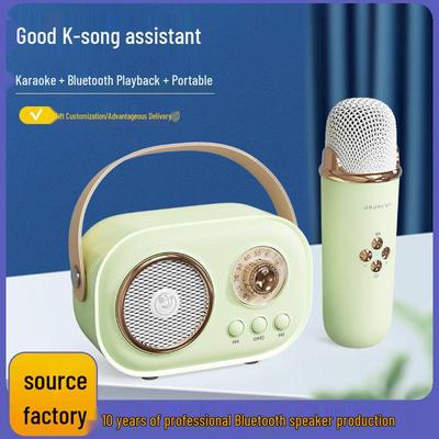 Retro Bluetooth Speaker with Integrated Portable Microphone - Mini Wireless Speaker Gift