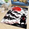 Samurai Red Sun Mountain Scene Pattern Rug Carpets for Bedroom Living Room Sofa Mat Creative Door Mat Cloakroom Home Decor