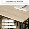 Bar Table Set Standing Table with 4 Bar Stools, 5-Piece Table Set, Steel Oak