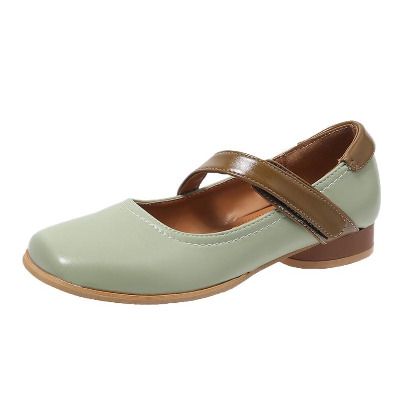 

Модные женские балетки размера 35-40 с ремешком на щиколотке из натуральной кожи, туфли Мэри Джейн для женщин 2024 года, повседневные туфли на каждый день 40 светло-зеленый