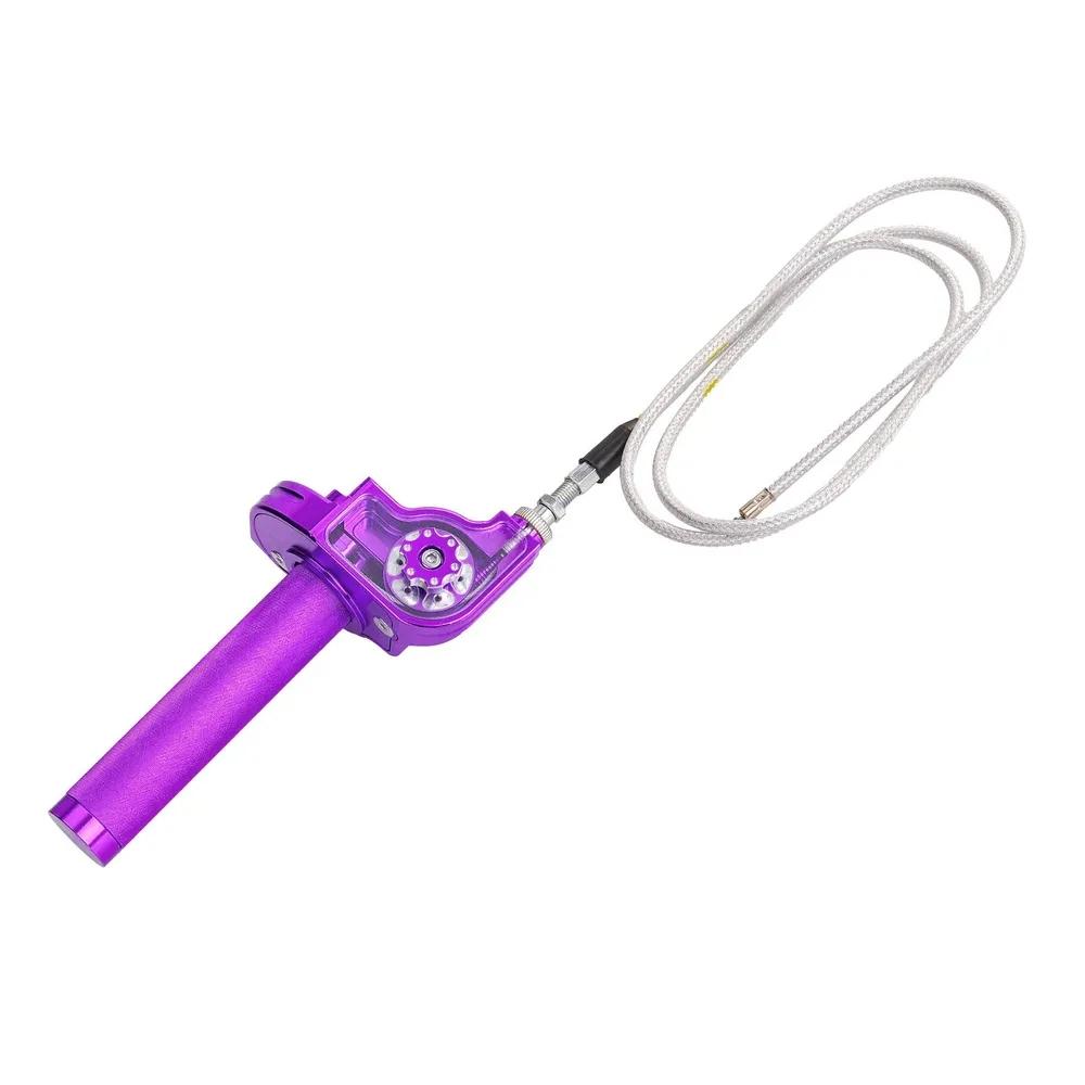 

22 мм Алюминиевые CNC Ручки Газа Ручка Газа с Тросиком Для 50 70 110 125 250 350 Мотокроссового Мотоцикла, Фиолетовый.. фиолетовый