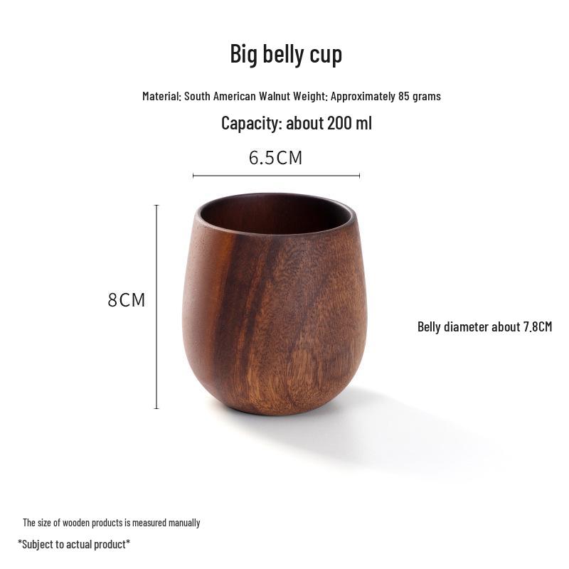 Japanese High-Temperature Resistant Jujube Wood Tea Mug
