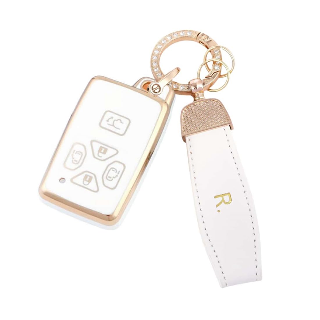 

Чехол для ключа Alphard 20 серии, совместимый с Toyota Noah Voxy 60 70 серии, кейс для ключа Vellfire Estima, с обеих сторон сдвижные двери (Золотисто-белый)