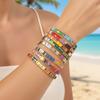 Geometric Type Elastic Bracelet Colorful Stackable Bracelet Fashion Tila Beads Bracelet  Women