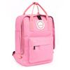 Er Wei Man Letter Print Canvas Leather Backpack Camping Schoolbag Bag Travel