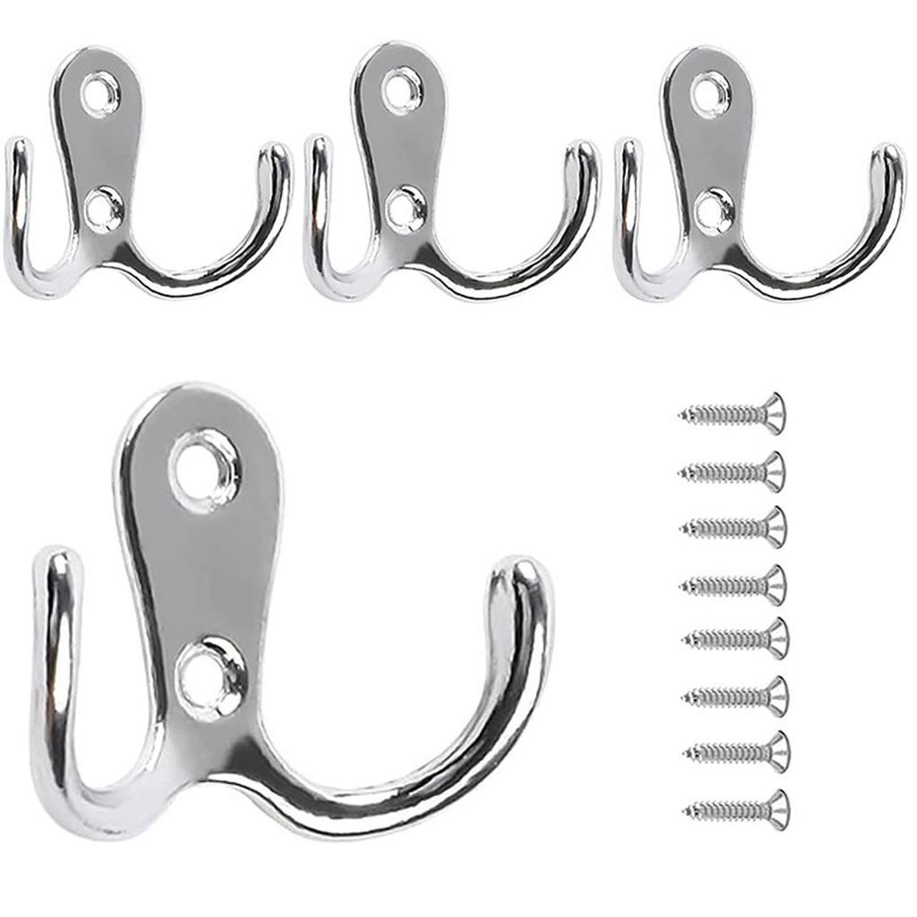Double-ended Storage Hook Small Wall Hanger Buckle Corner Lock Door Hook Hasp  Jewelry Box Furniture Hardware Double Hook