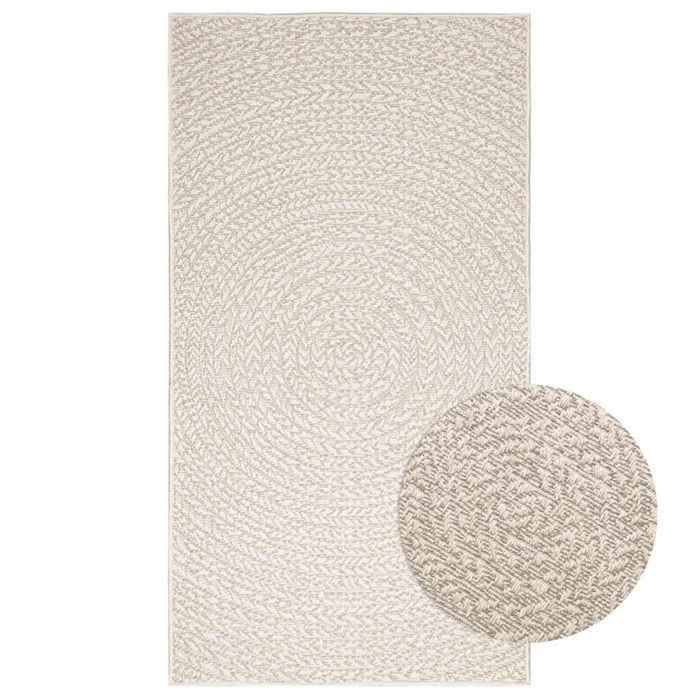 VidaXL ZIZUR Rug Cream 80x150 Cm Jute Look Indoor Outdoor, Outdoor Rug, Floor Mat, Indoor Rug, 4010372