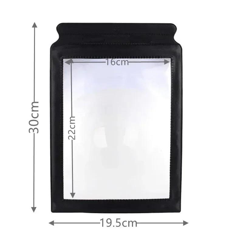 A4 Clear Full Page Magnifier Hands-free 3X Magnifier Handheld Reading Aid Magnifying Lens Perfect for Reading Books Newspapers