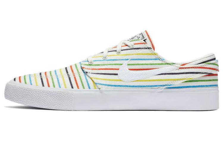 Nike Sb Zoom Stefan Janoski Canvas Multi Color Pinstripes AQ7878-100 36